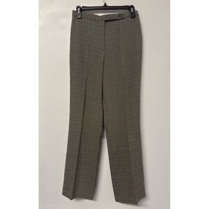 EAST 5th LADIES Brown Plaid  Flat Front‎ Straight Leg Size 8 New #8